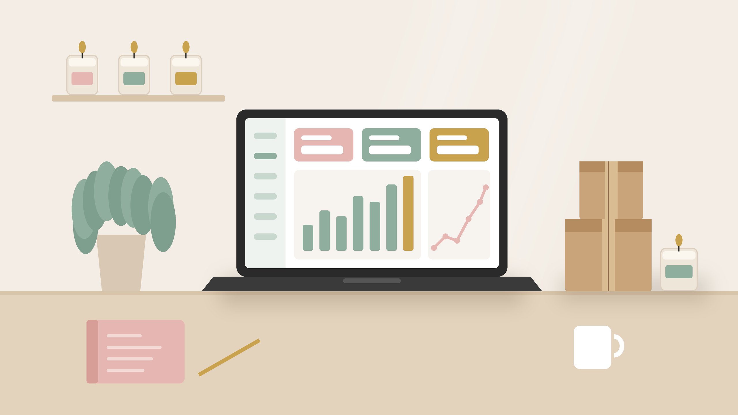 Etsy seller tools for keyword research, analytics and shop management on a laptop